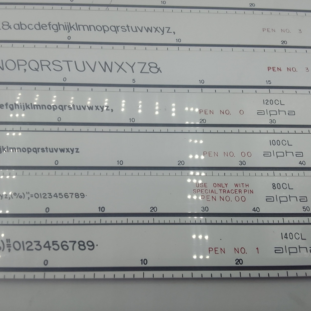 Alpha Lettering Guide Set - Picture 2 of 5